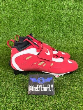 NEW Nike Diamond Turf 2 TD Football Cleats Fire Red White Black IF4807-001
